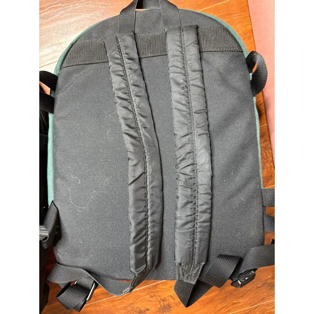 L.L. Bean Wheeled Convertible 21” Luggage Green Black With Day Bag